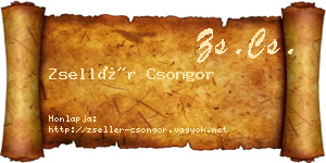 Zsellér Csongor névjegykártya